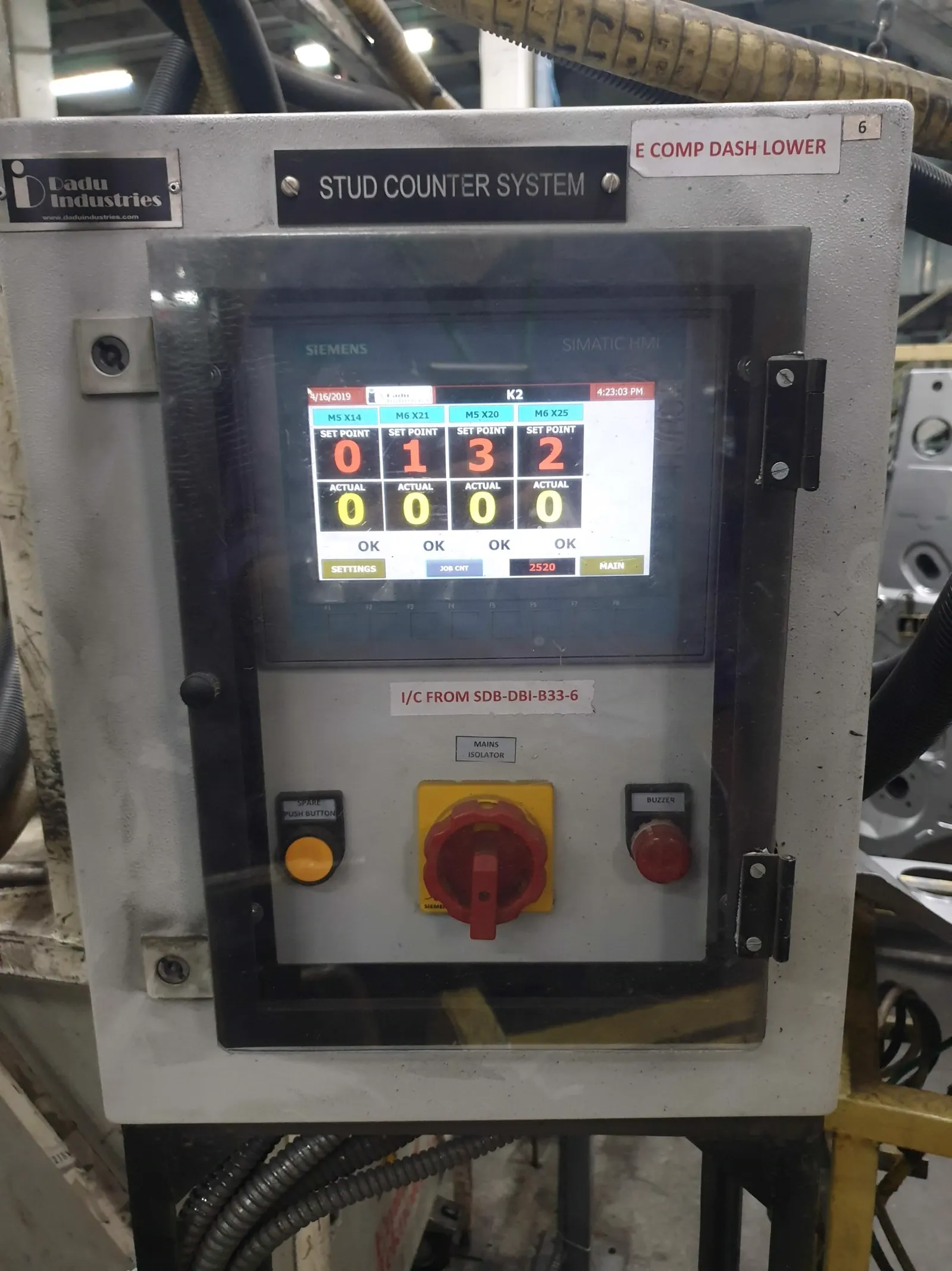 Automated stud counter and error proofing station